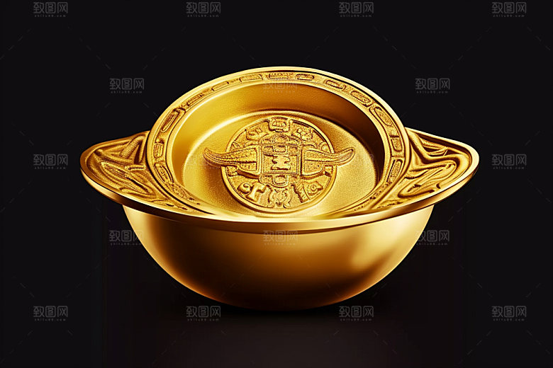 金元宝富贵春节元素