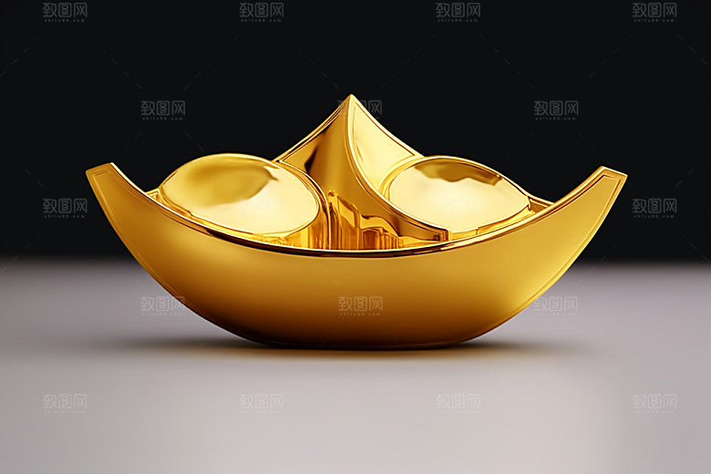 金元宝富贵春节元素