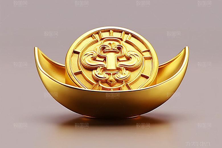 金元宝富贵春节元素