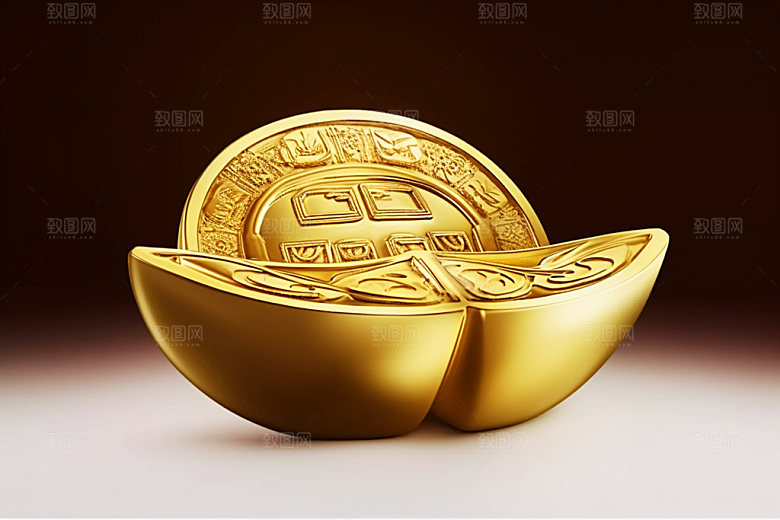 金元宝立体喜庆元素