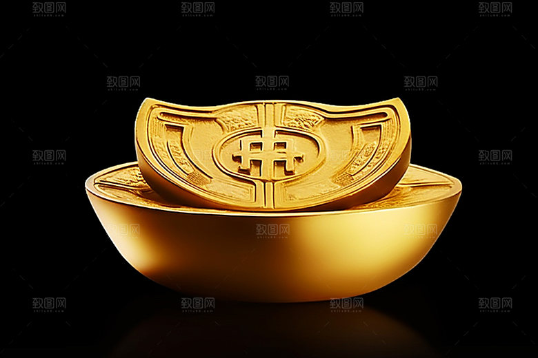 金元宝新春财富元素