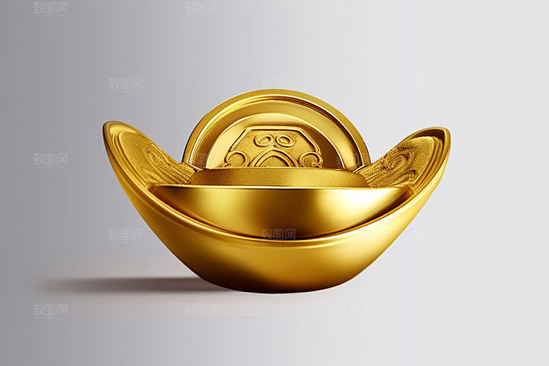 金元宝吉祥财富元素