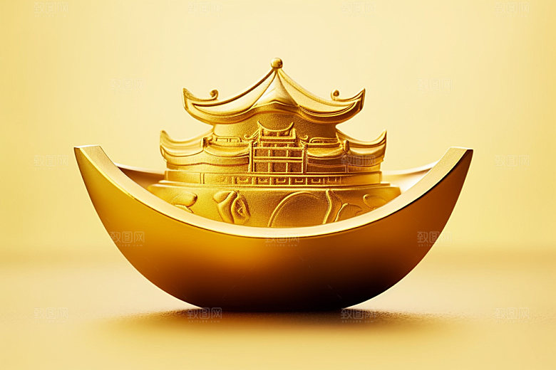 金元宝立体春节元素