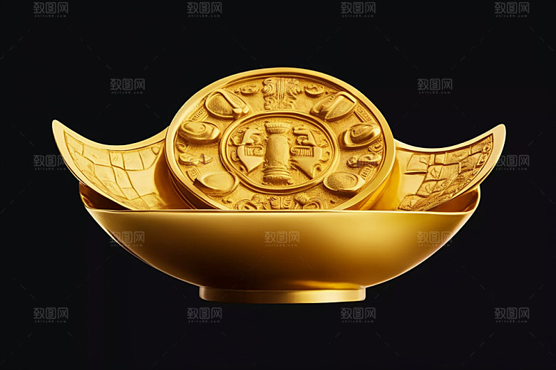 金元宝吉祥财富元素