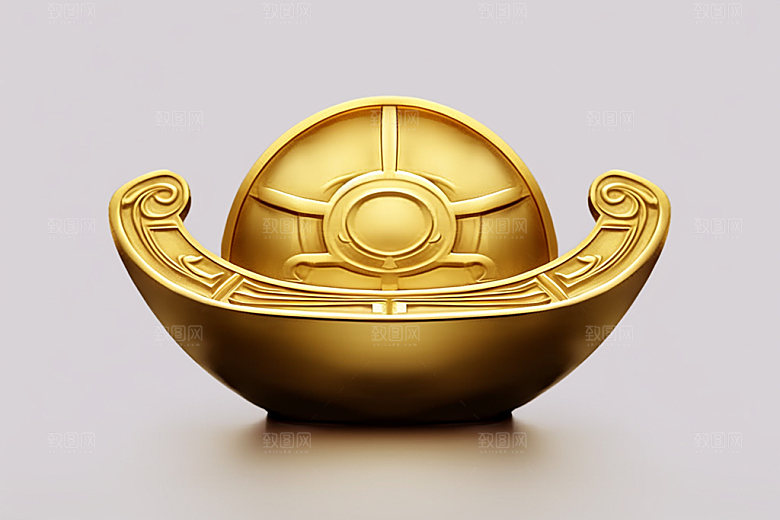 金元宝3D吉祥元素