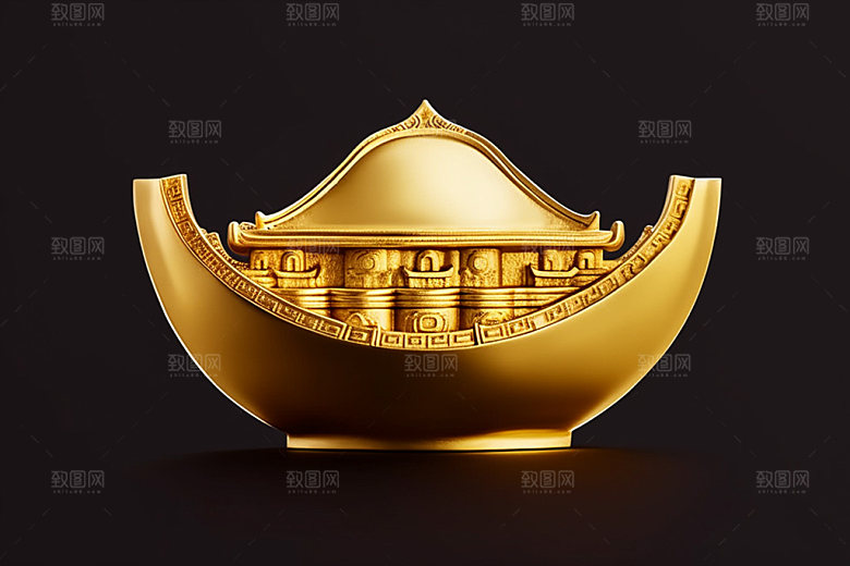 金元宝吉祥富贵元素