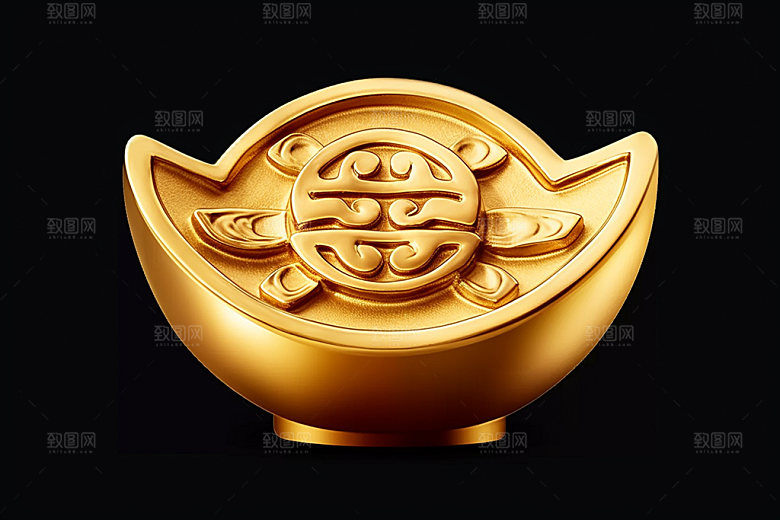 金元宝3D吉祥元素