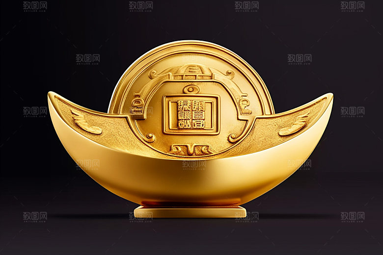金元宝喜庆立体元素