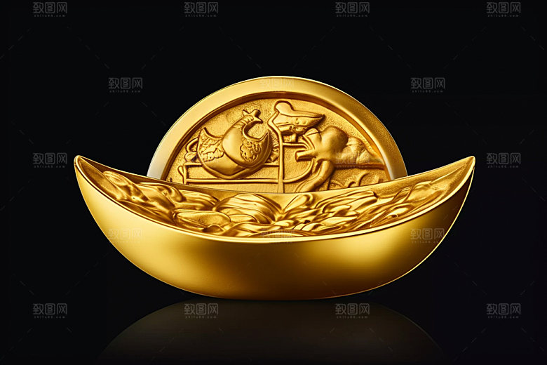 金元宝富贵促销元素
