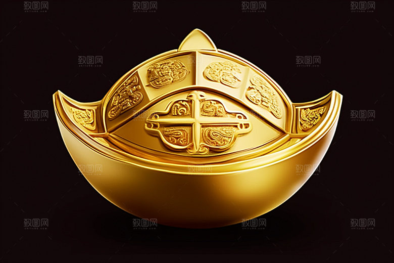 金元宝喜庆3D元素
