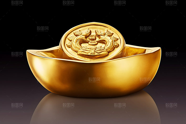 金元宝中国年富贵元素