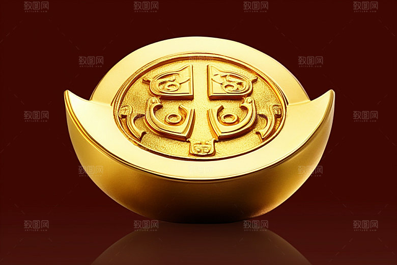 金元宝富贵福利元素