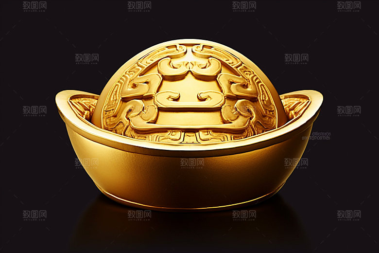 金元宝立体中国年元素
