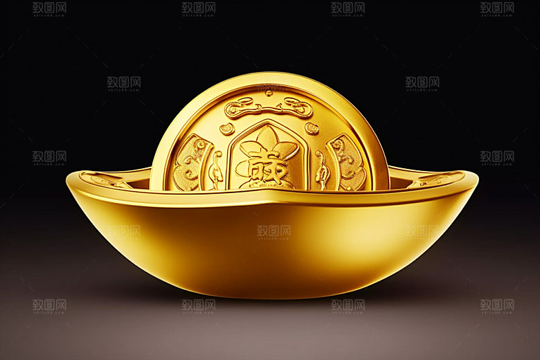 金元宝3D吉祥元素
