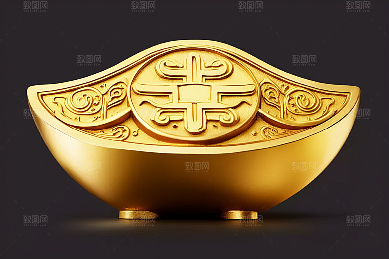 金元宝新年3D元素