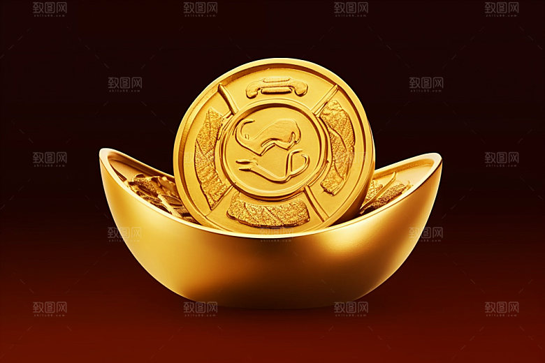 金元宝财富富贵元素
