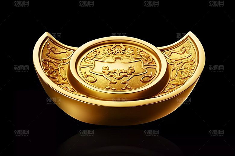 金元宝喜庆财富元素