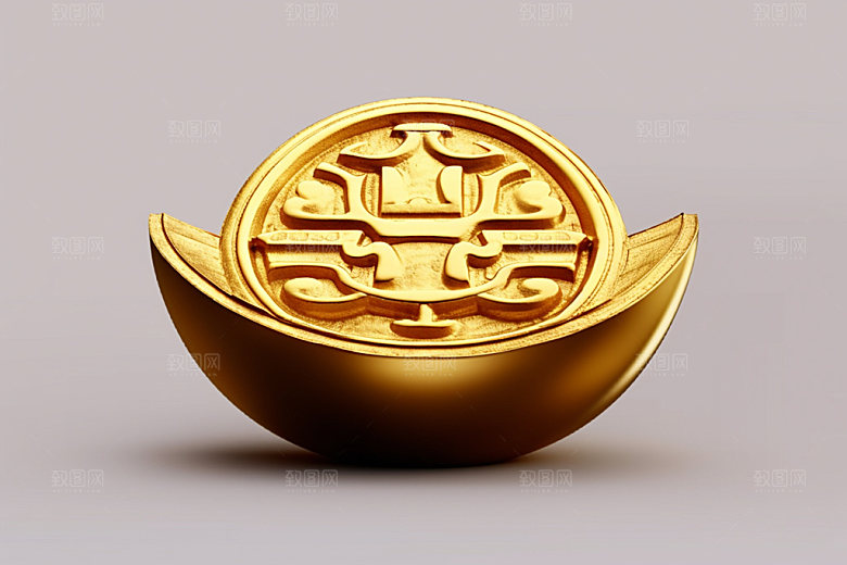 金元宝吉祥富贵元素