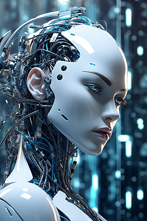 机器人人工智能外星人模型