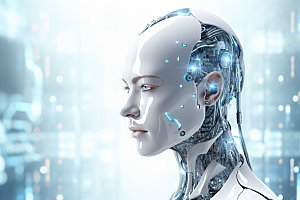 机器人AI科技克隆人模型