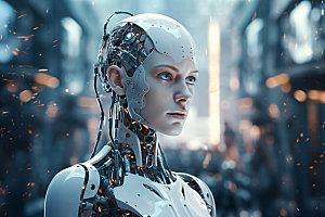 机器人外星人AI科技模型