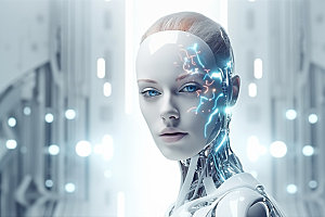 机器人AI科技渲染模型