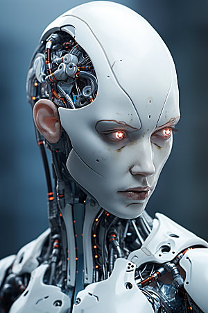 机器人渲染AI科技模型