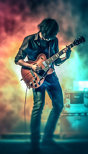 吉他摇滚高清摄影图
