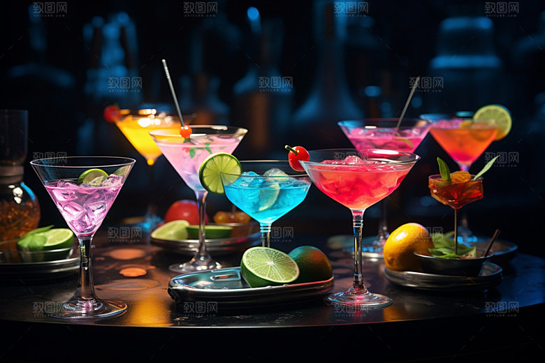 鸡尾酒果酒酒吧摄影图
