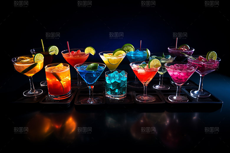鸡尾酒调酒洋酒摄影图