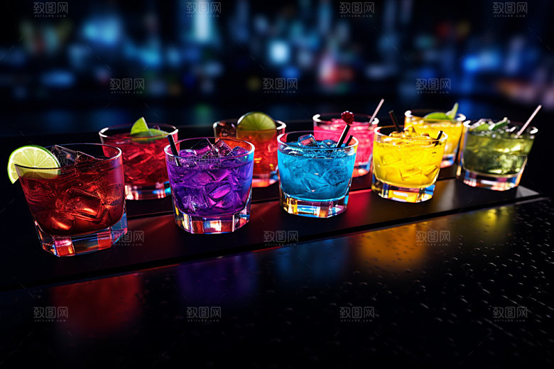 鸡尾酒调酒酒吧摄影图