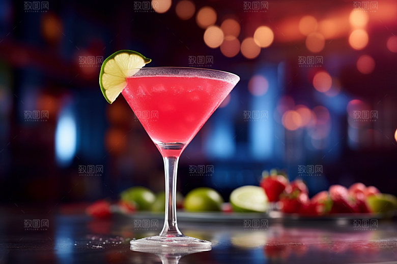 鸡尾酒品酒调酒摄影图