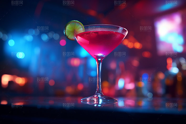 鸡尾酒洋酒品酒摄影图