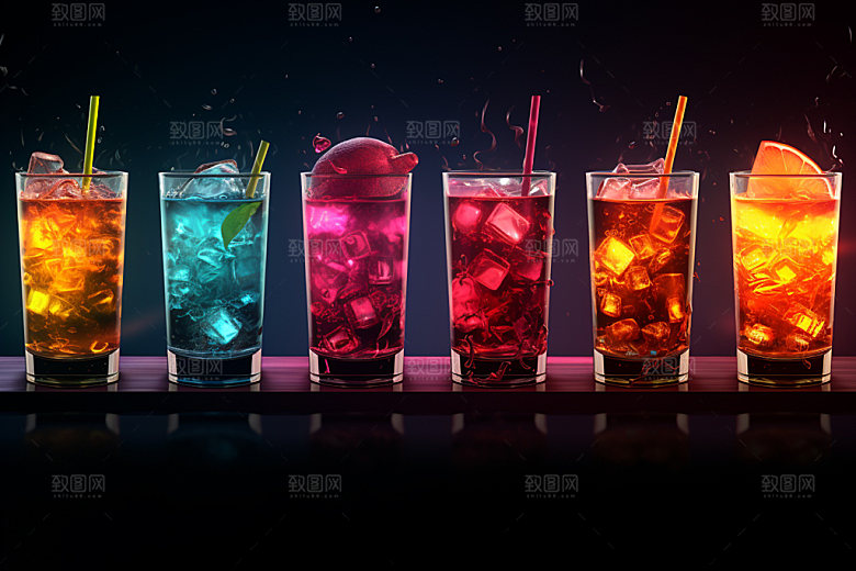 鸡尾酒酒吧品酒摄影图
