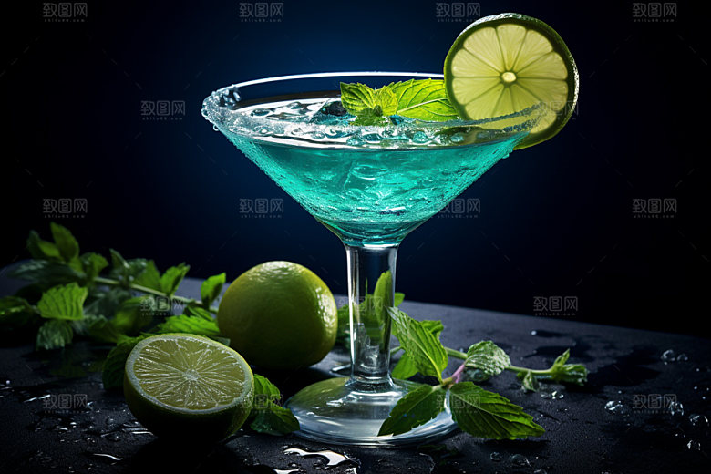 鸡尾酒洋酒品酒摄影图