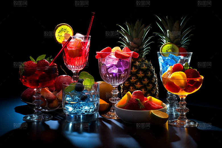 鸡尾酒洋酒酒吧摄影图