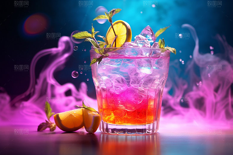 鸡尾酒品酒调酒摄影图
