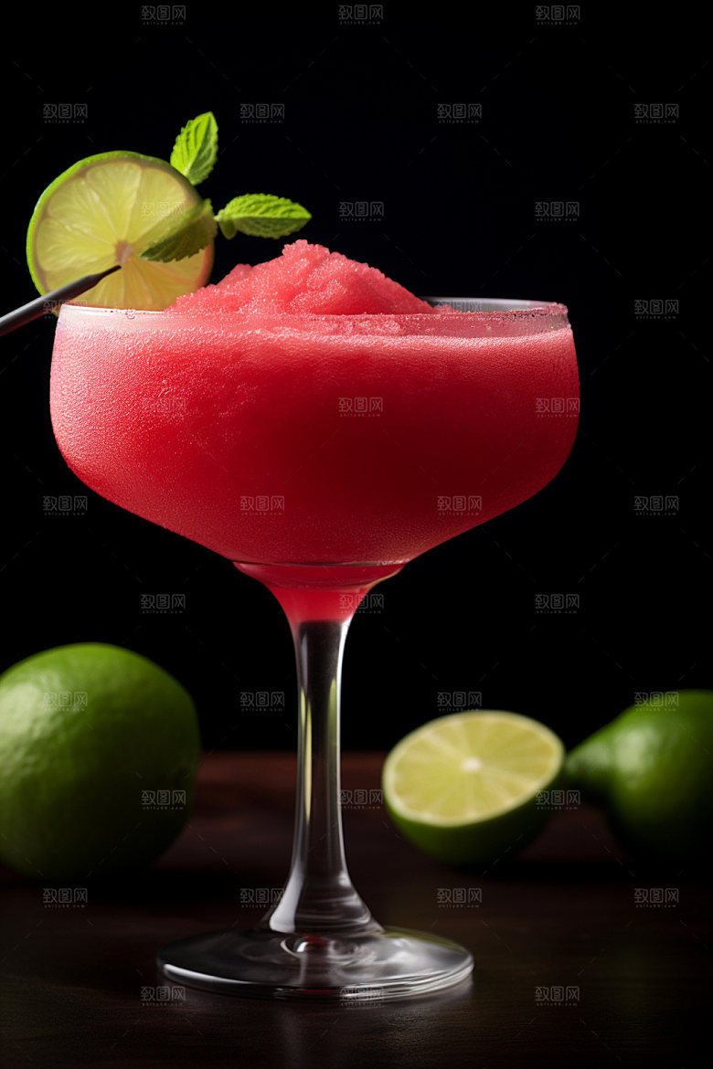 鸡尾酒洋酒霓虹摄影图