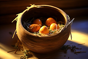 鸡蛋饲养农场摄影图