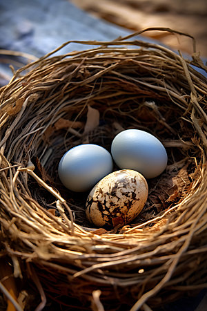 鸡蛋饲养鸟蛋摄影图