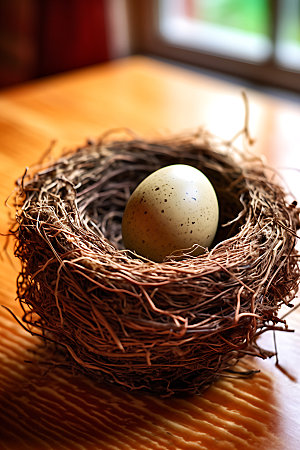 鸡蛋孵化鸟蛋摄影图