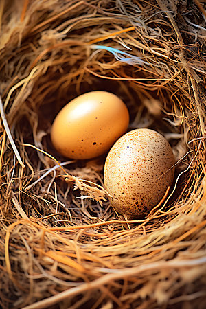 鸡蛋鸟蛋孵化摄影图