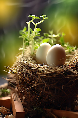 鸡蛋农场鸟蛋摄影图