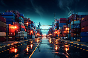 集装箱码头运输港口摄影图