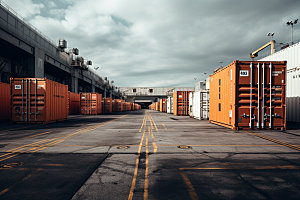 集装箱码头港口货运摄影图