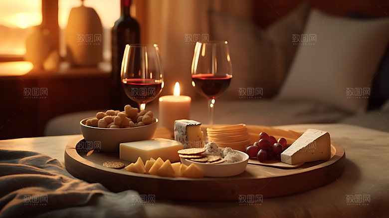 聚会美味西餐摄影图