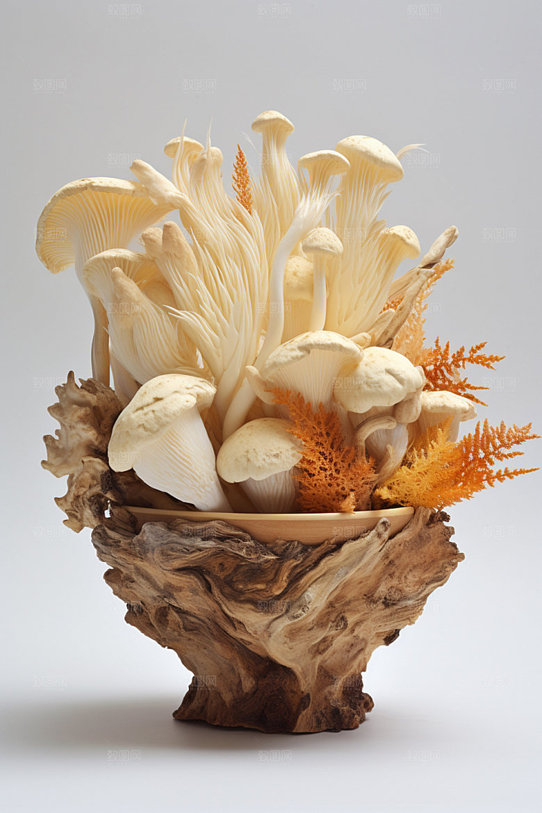 菌菇拼盘蔬菜火锅食材摄影图