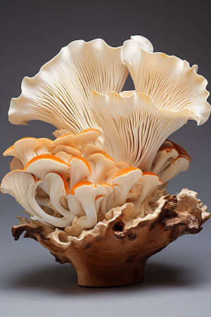 菌菇拼盘山珍蘑菇摄影图