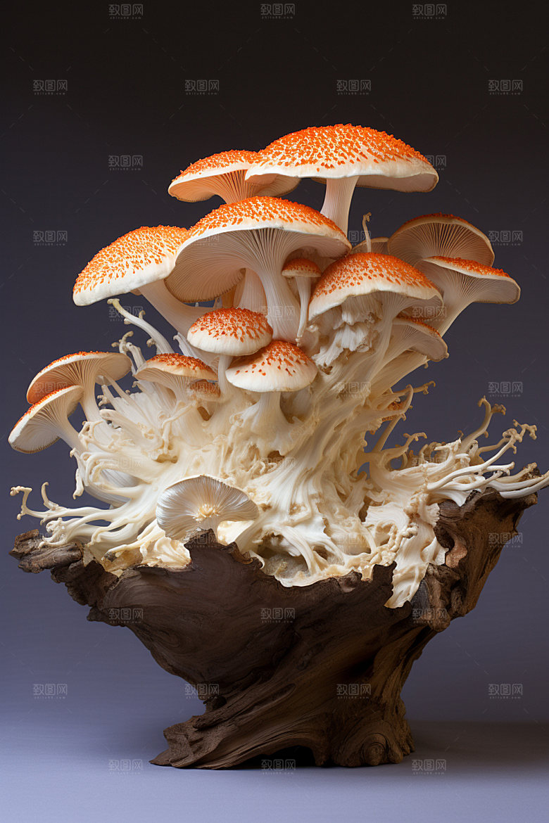 菌菇拼盘野味山珍摄影图