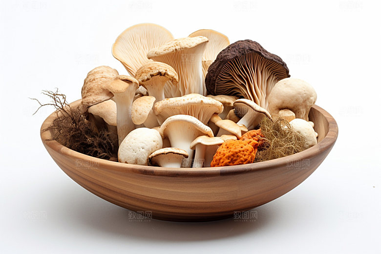 菌菇拼盘野味蔬菜摄影图
